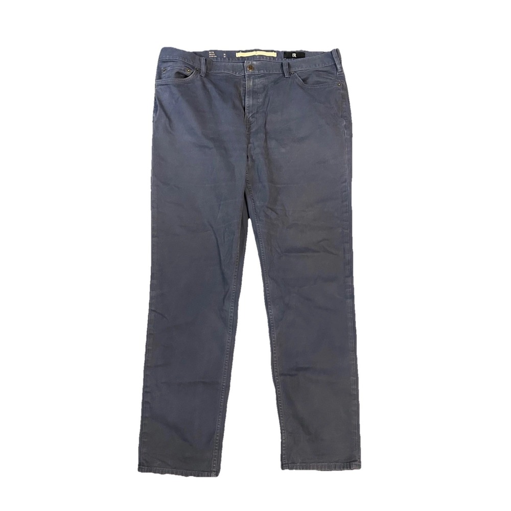 Banana Republic Traveler Pants Mens 38x32 Slate Blue Slim Fit Chino 5-Pocket